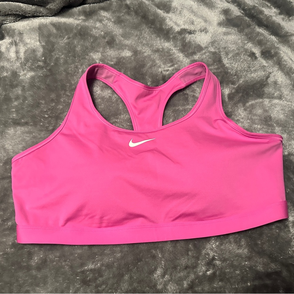 2x Pink Nike Swoosh Medium Padded Sports Bra.